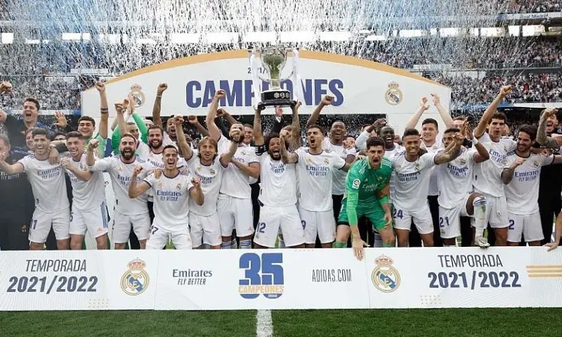 Real Madrid nhiều nhất với 35 lần vô địch La Liga